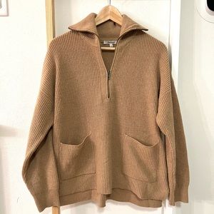 Madewell Tan Patch Pocket Pullover